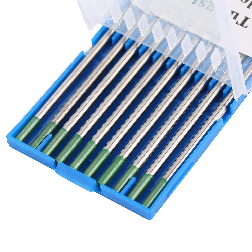 Wolfram-Elektrode Wolframelektrodenstange Professionelle Grüne Spitze Für AC Schweißgerät WP, 10 Stücke(3.2mm*150mm), Tig Schweißstab Für Schweißarbeiten