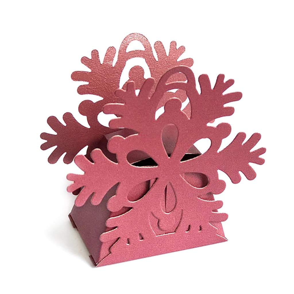 Jazuaiao Christmas Snowflake Box Metal Cutting Dies Stencil Scrapbooking Album Paper Metal Cutting Dies for Scrapbooking