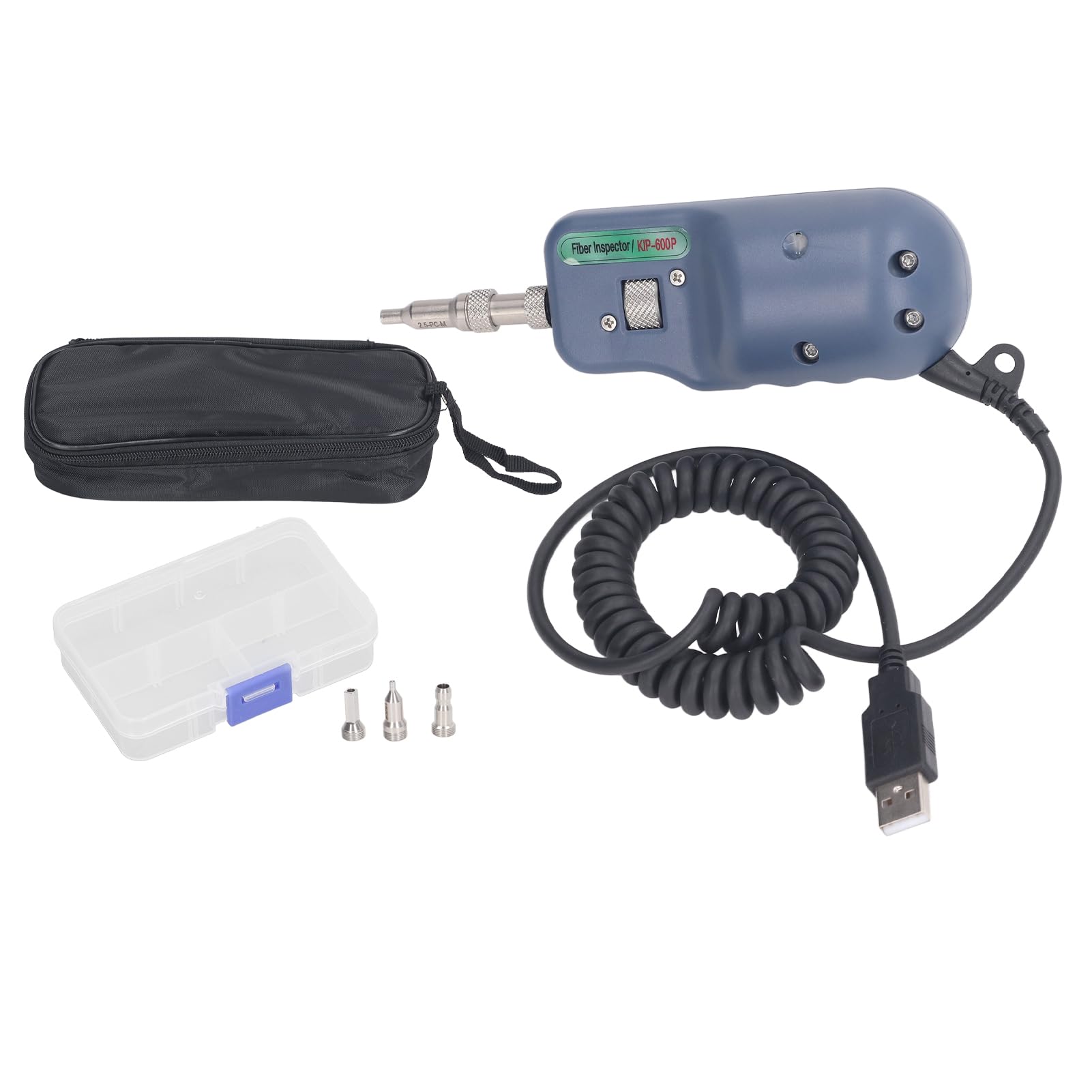 Handheld-Glasfaser-Detektor mit 400-facher Vergrößerung, USB-Mikroskop für Glasfaser-Endflächeninspektion, Faserinspektionssonde mit USB-Anschluss, Praktische Handsonde zur Faserprüfung