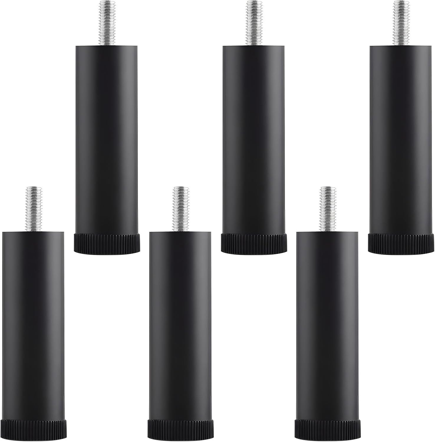 6lots Adjustable Bed Frame Lifters 3.4 Inch Elevations Antislip Feet Tube Compatible Furnitures Risers Heavy Type Bed Risers