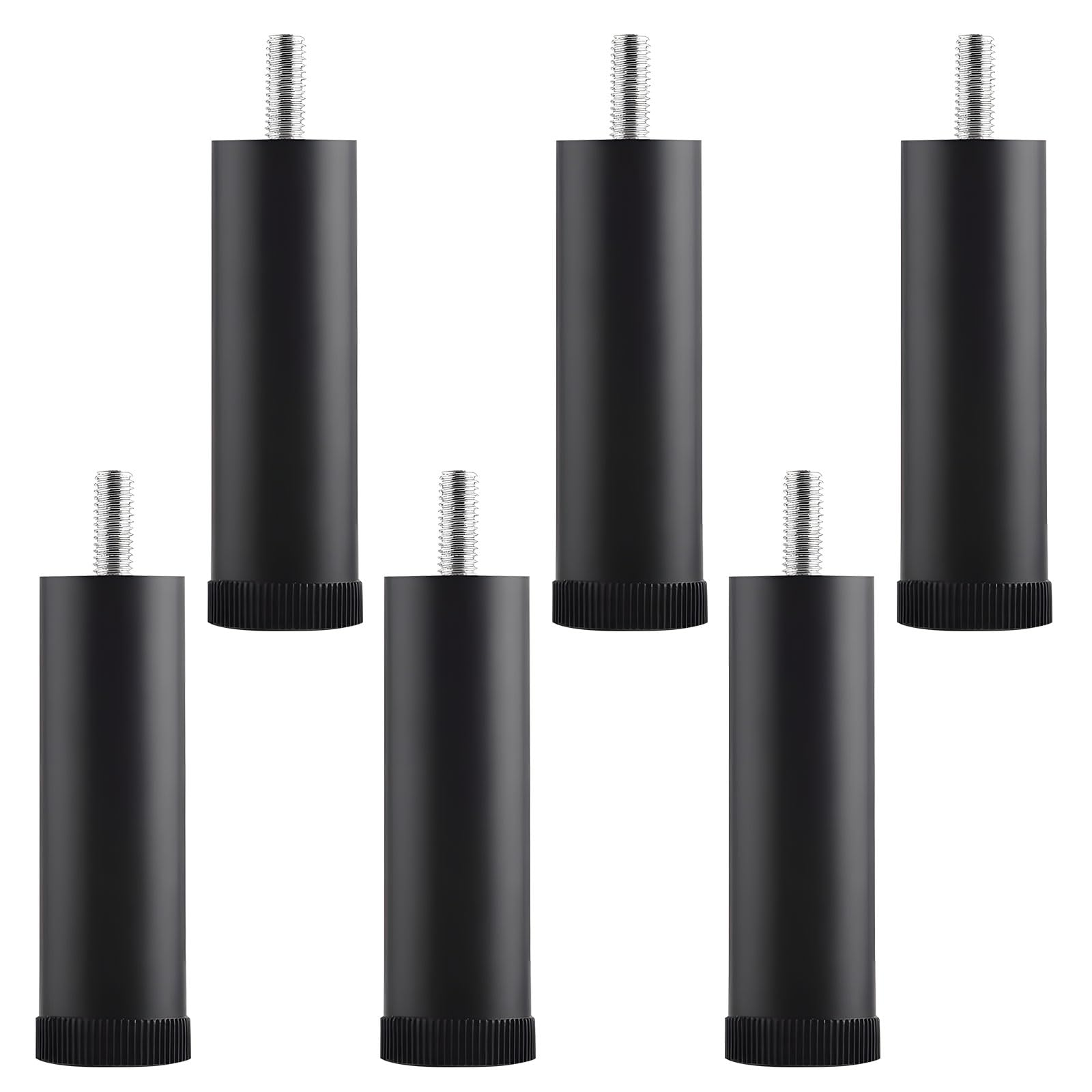 Fentency Black Antiskid Furnitures Leg Extenders Adjustable Bed Risers Aluminum Alloys Feet For Sofa Chair Heightening Heavy Type Bed Risers With Antislip Base