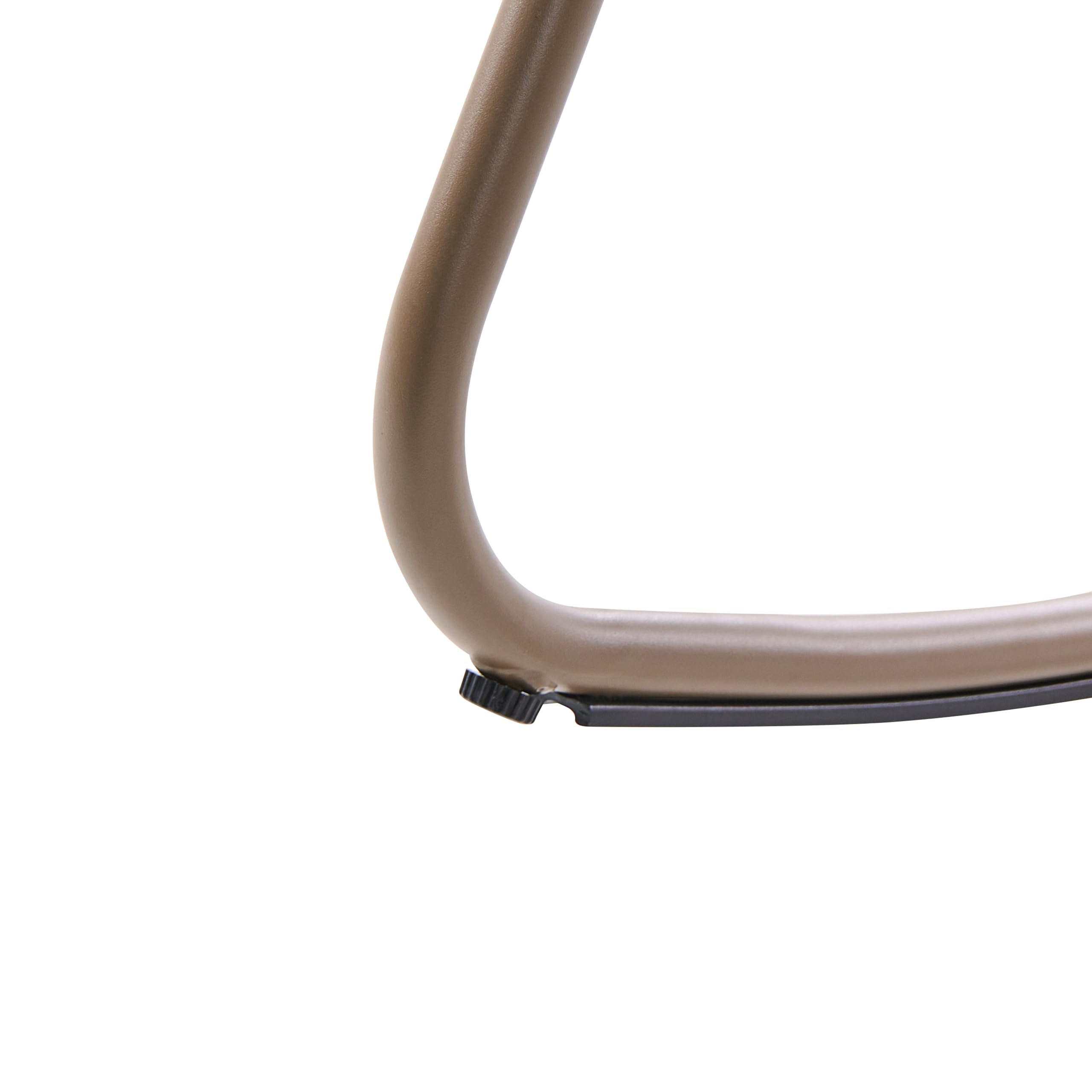 Beliani Sedia a dondolo da giardino moderna in metallo Design a doghe per esterni Alluminio Tortora