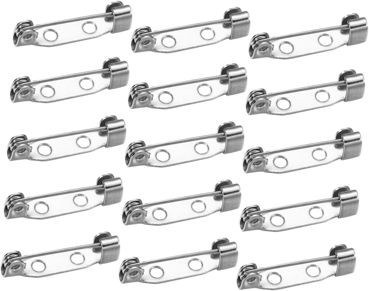 FOMIYES 400Pcs Safety Pins with Holes for DIY Jewelry Brooches and Crafts Durable Clasp Pins for Securing Hats Scarves and Skirts for DIY Projects
