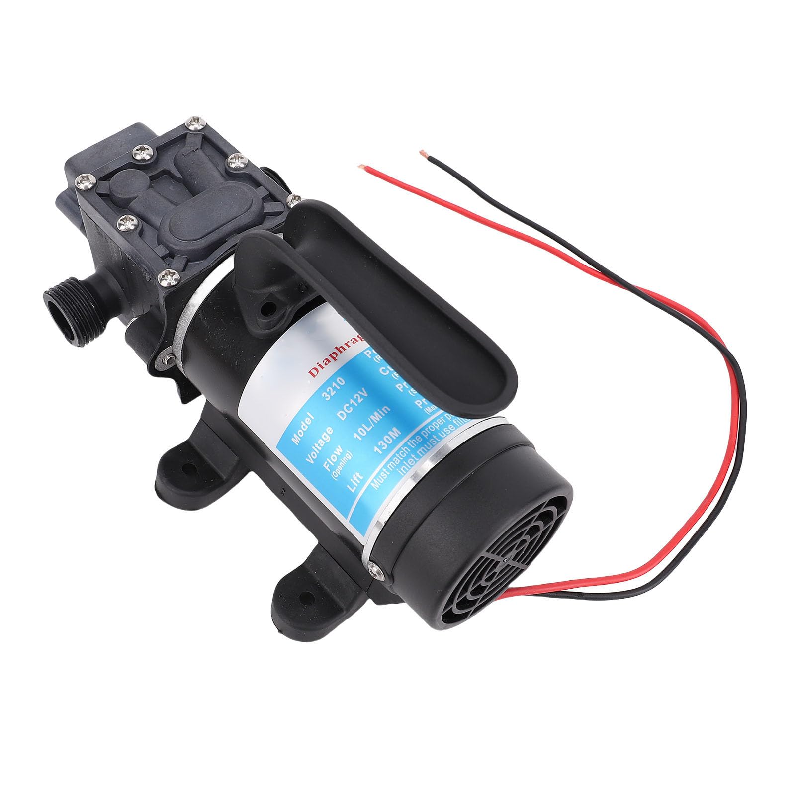 Yosoo Health Gear Elektryczna Pompa Membranowa, Konstrukcja ABS, Pompa Wspomagająca Ciśnienie Wody 45 PSI z głowicą 130 M do Samochodów Kempingowych i Użytku na Zewnątrz