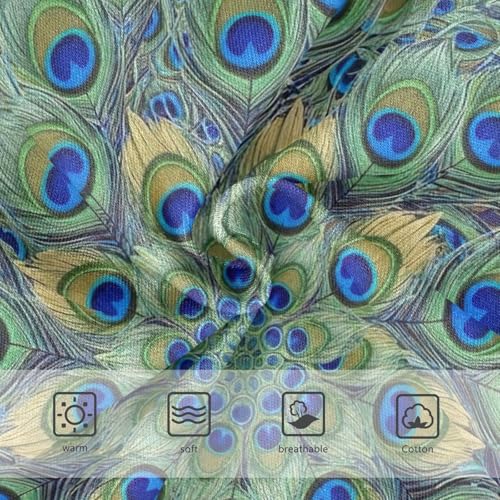 Toddler Panties, Peacock Feathers Girls Cotton Underwear, 2–8 Years3