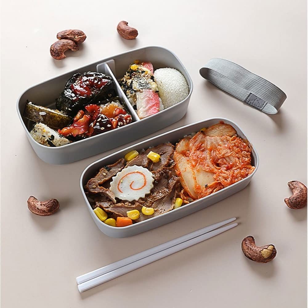 Contenitore per Il Pranzo a Due Strati, Impiegato, Studente, Portatile, per Esterni, a Prova di perdite, Contenitore per Alimenti, Accessori da Cucina (Wit)
