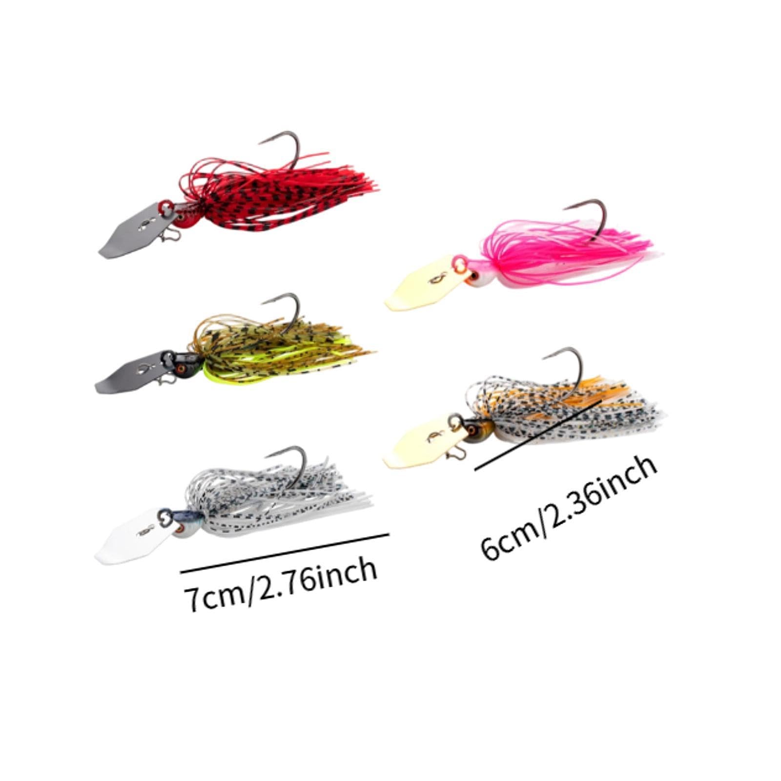 5 Pezzi di Attrezzatura da Pesca Jig Swimbait Jighead con Seppie, Persici Sole E Scorfani