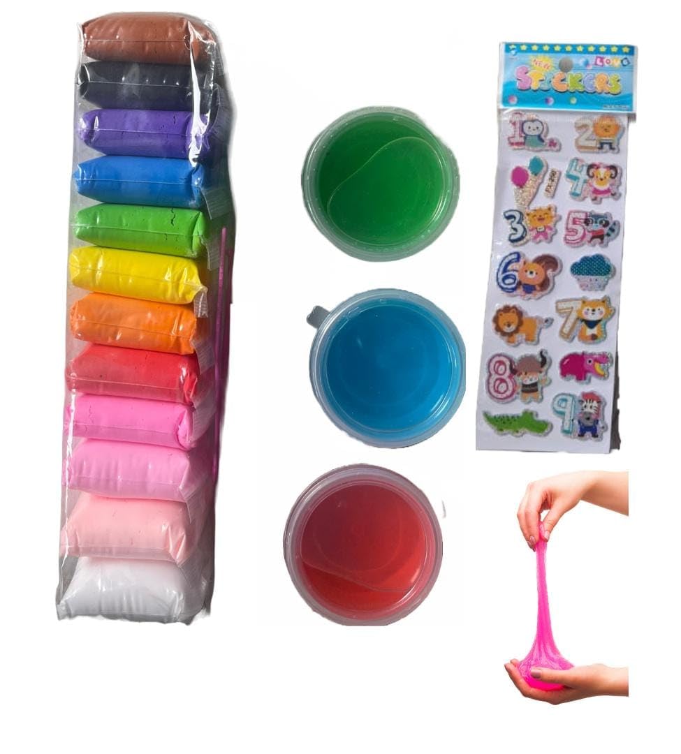 Ultimate 2 in 1 Clay and Slime Combo for Creative Play | Craft Materials for 5-8 Years Old, 10-12 Years Old Kids Boys Girls (3 pcs Slime+ 12 pcs Clay) (B0DFYKL1BG) Amazon Price History, Amazon Price Tracker