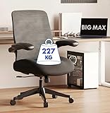 FLEXISPOT Ergonomic Office Chair for Heavy People 227kg, Ergonomic Mesh Desk Chair with Wide Seat & Flip-Up Armrests,Heavy Duty Computer Chair with Adjustable Lumbar Support for Home Office（BIG MAX