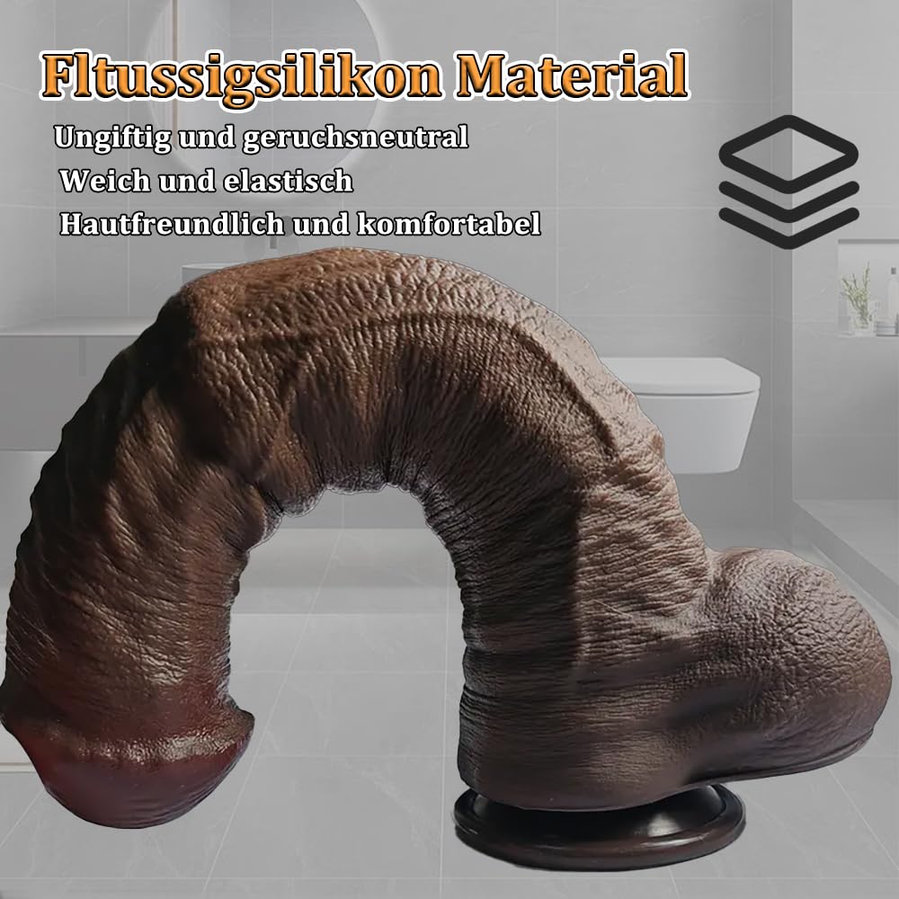 Kuaecr Extra Lange Realistischer Dildos Horse Dildo Mit Saugnapf Pferd Hoden Dildo Anal Analdildo Butt Plug Große Tier Penis Nachbildung Klassische Animal Dildo Sex Spielzeug Für Frauen Männer (XXL)