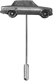 Auto sportiva classica italiana Romeo Giulia 1300 super (circa 1971) ref2 effetto peltro motivo su un fermacravatta pin cappello sciarpa collare cappotto auto classica