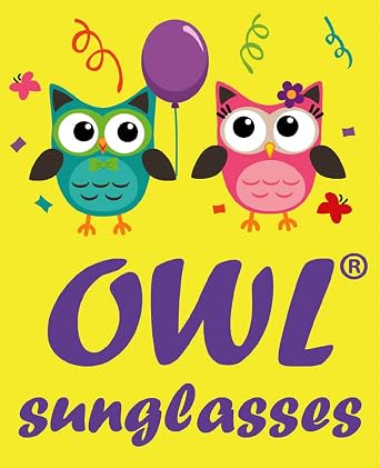 OWL 3 Pairs Kids Clear Lens Glasses Protect Child's Eyes from UVB UVA Blocking