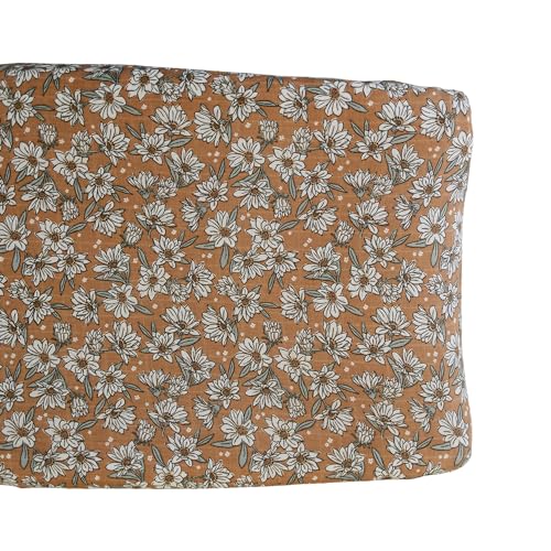 Mebie Baby Changing Pad Cover, Magnolia, 100% Muslin Cotton Changing Table Pad Cover for Baby Boy and Girl, Designer Nursery Decor Covers, Diaper Changing Pad Cover for Changing Station