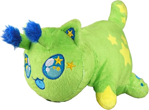 Peluche de animal de peluche, peluche de comida para gatos, gato Mee Meow, lindo animé de dibujos animados de gato, figura de juguete de peluche de