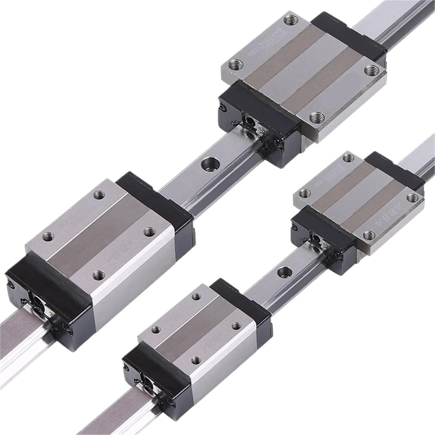 2Pcs Linear Slider Block Carriage BRC15A0/R0/UO +1Pcs BR15 200 300 400 500 550mm Length Guide Rail(BRC15U0,BR15-L500mm)