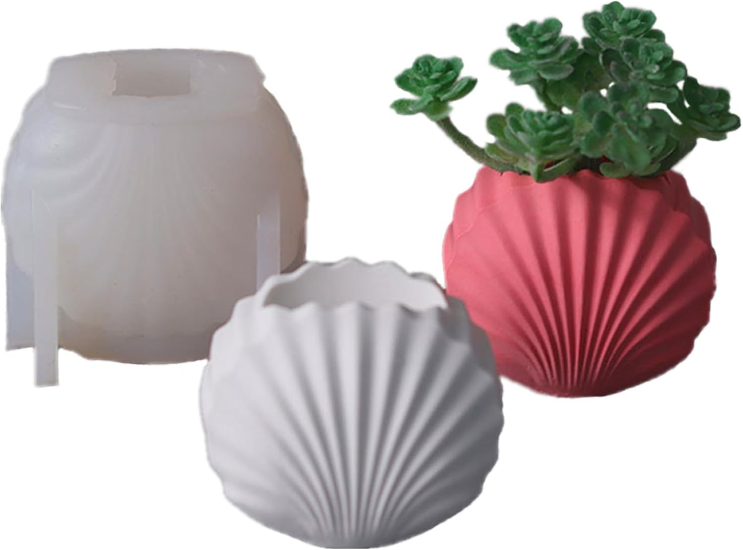 Woven Flower Basket Plaster Flower Pot Silicone Small Animal Figurines Succulent Planter Vase Concrete Mold Storage Box Epoxy Resin Cement Clay Mould