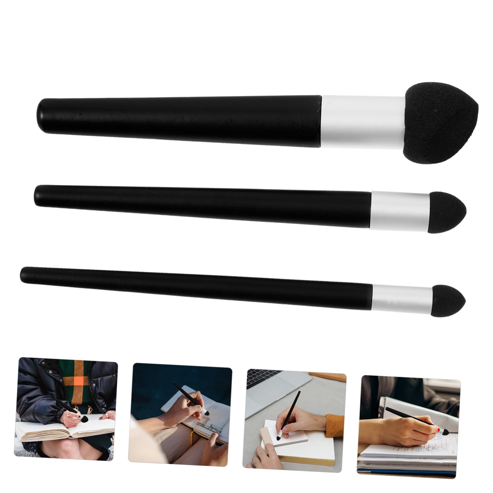 3 Set Di Pennelli Per Pittura Spugne Penne Per Schizzi Strumenti Per Graffiti E Opere Darte 3 Pezzi*3