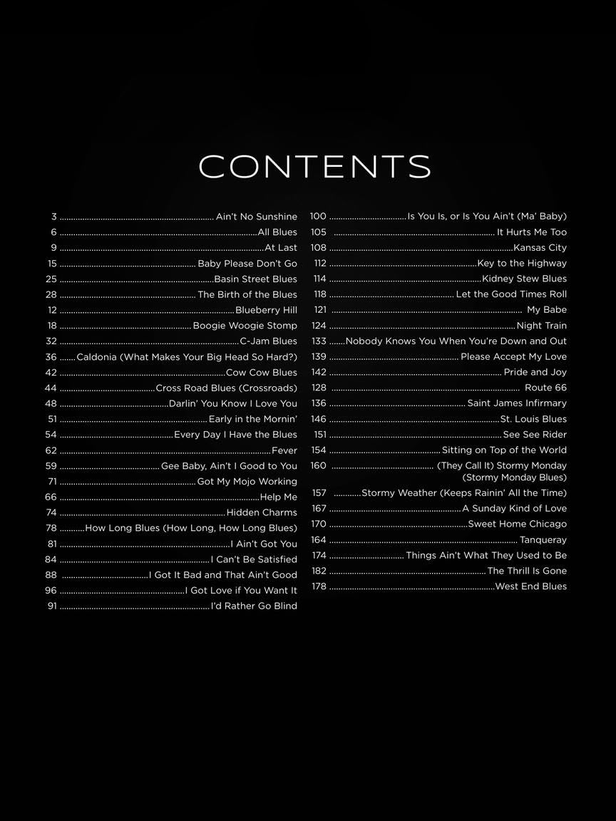 First 50 Blues Songs You Should Play on the Piano: Simply Arranged, Must-Know Collection of Blues Favorites