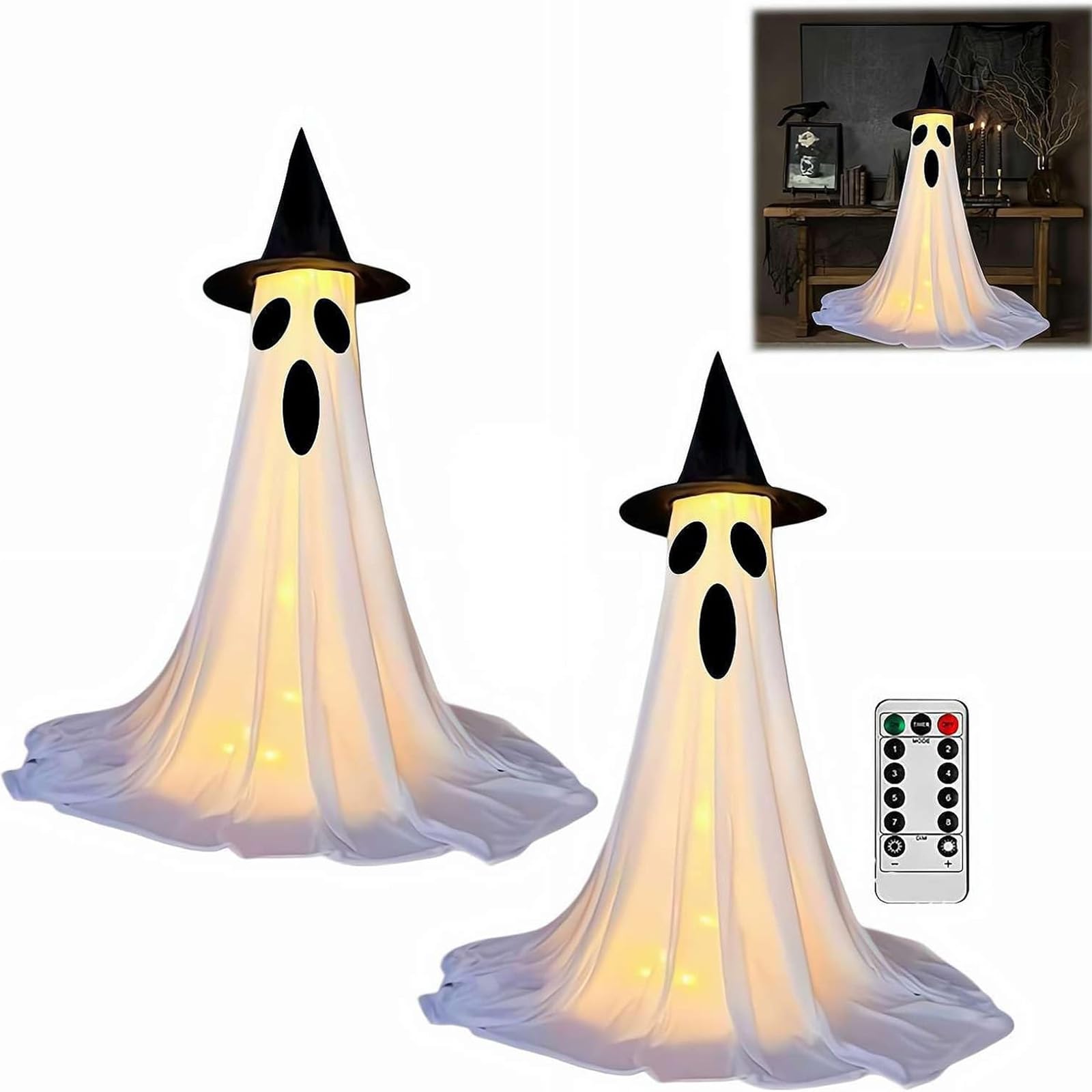 Guirlandes d'Halloween avec télécommande contre la déco terne