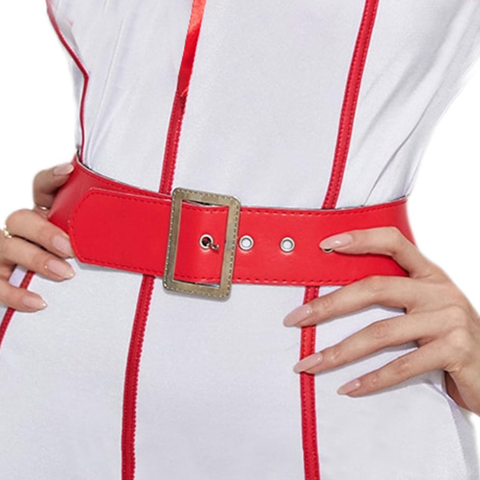 Christmas Wide Belt Adults Black Faux Leathers Belt Novelty Accessory Men Women Cosplay Belt Costume Accessories