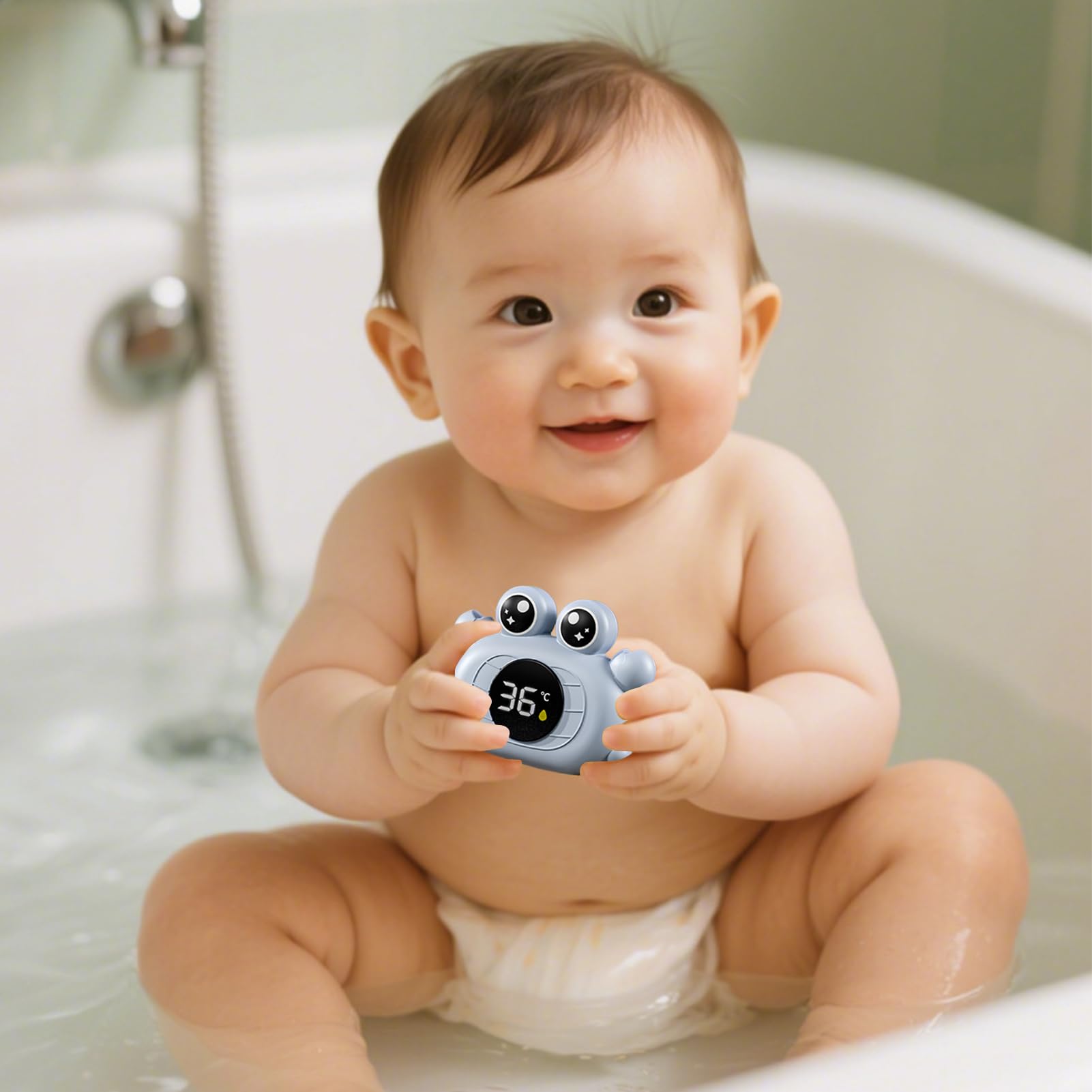 Termómetro De Baño Para Bebé, Termómetro Digital LED Para Bañera Para Bebé, Con Forma De Cang-rejo Y Pato, Flotante Impermeable Para Bañera, Para Piscina Y Spa