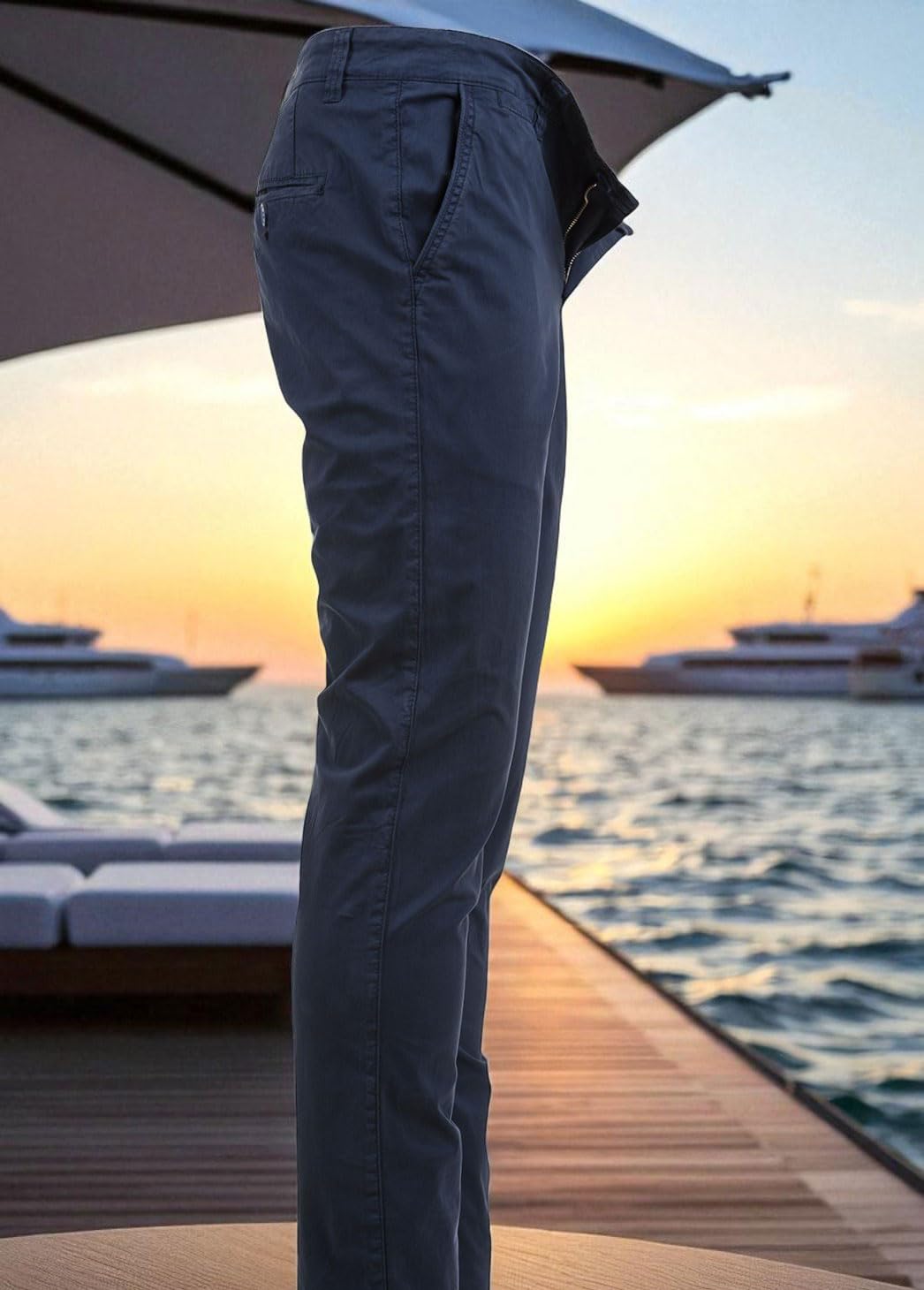 Instinct Pantaloni Chino Uomo Taglie Forti | Cotone Elasticizzato vestibilità Comoda | Ideali per Ufficio, Tempo Libero e Cerimonie | Pantaloni Primaverili ed Estivi da Uomo Eleganti | Taglie 46-60