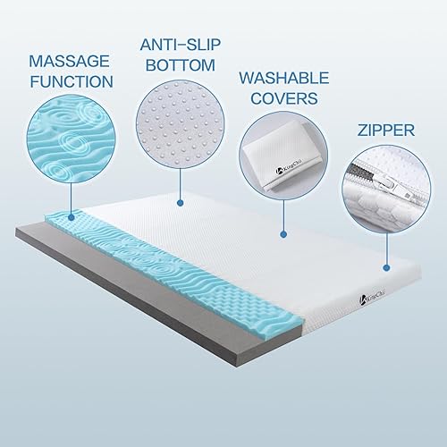 Miniatura 3 de KingChii Colchón de espuma viscoelástica para campamento, almohadilla de dormir portátil enrollable para viajes por carretera, colchón de futón