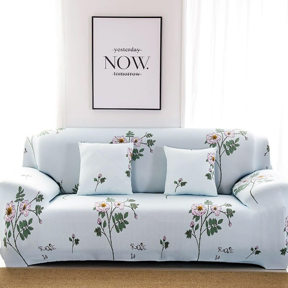 Sswh M Sofa Cover 1/2/3/4 Seater High Stretch Sofa Covers 3D Printed Spandex Sofa Covers All-Inclusive Sofa Slipcover Non Slip Sofa Slipcover Universal Fitted Sofa Sl(Size:3 Seater(190-230Cm),Color:m)