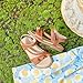 PHIRAMIN Girls Brown Size 13 Sandals - Toddler Girl Summer Dress Floral Shoes for Party Wedding School