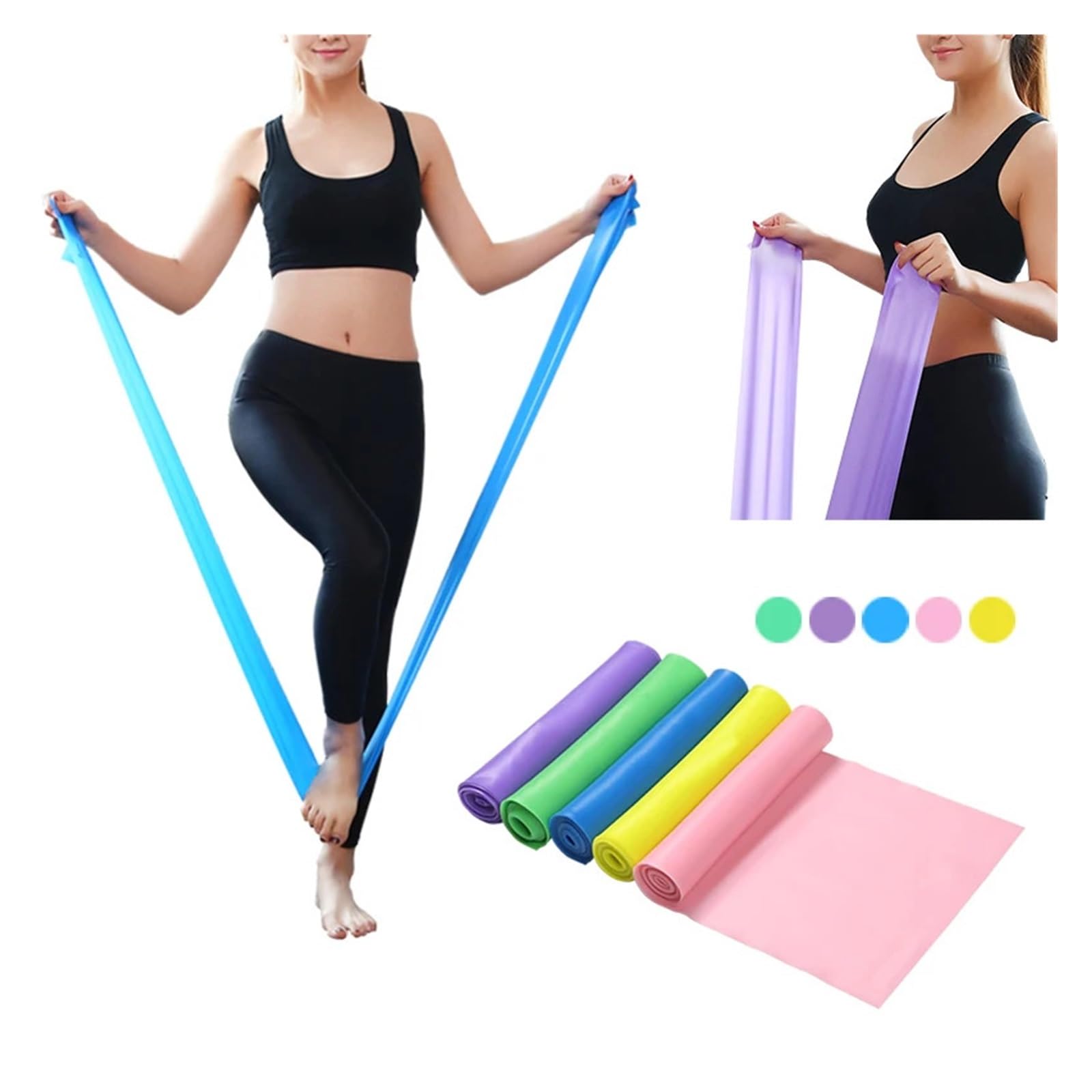 Bandas elásticas de resistencia expansoras para ejercicio, banda de goma elástica, equipo de fitness, cuerda de tracción, entrenamiento de fuerza, gimnasio, yoga