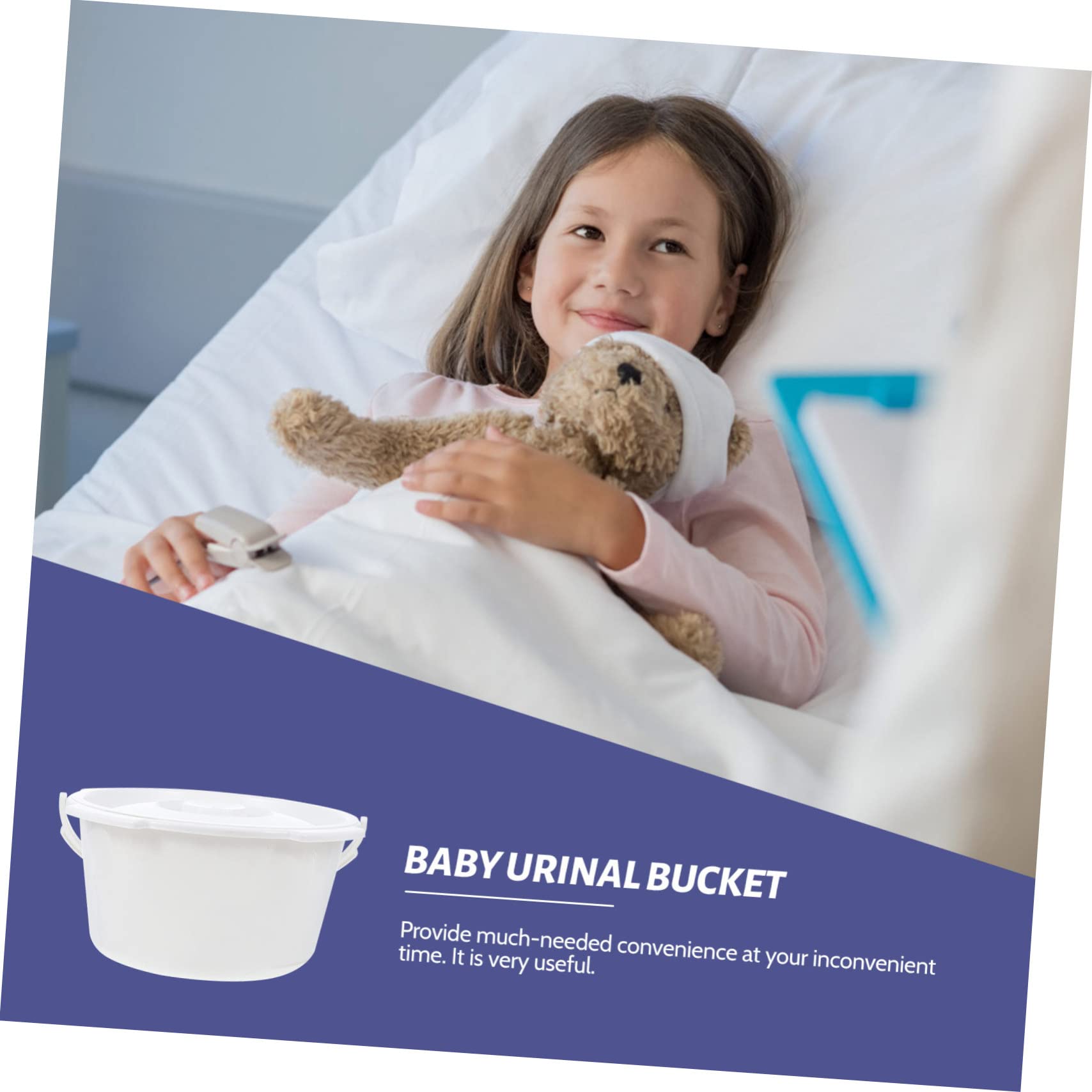 Urinal Eimer mit Deckel und Verdicktem Griff für Senioren