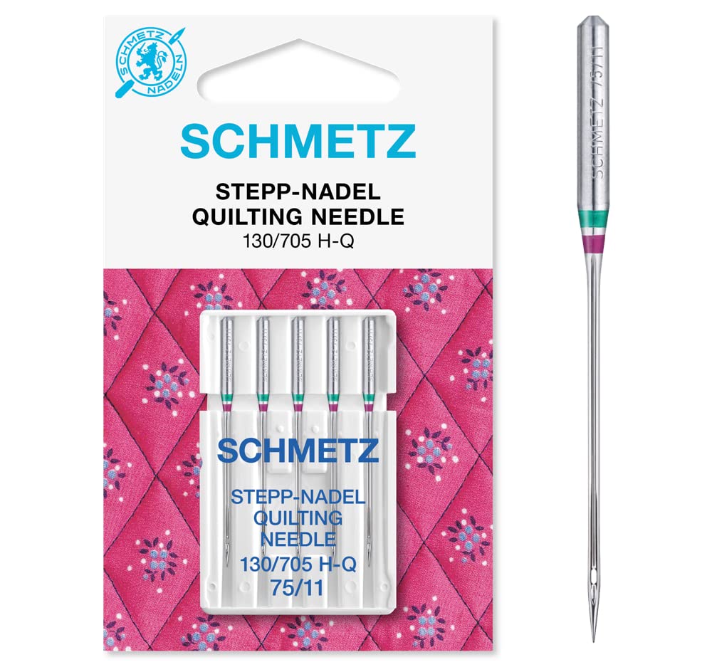 Schmetz Single Packet Sewing Machine Needles - Quilting, Size: 75/11,