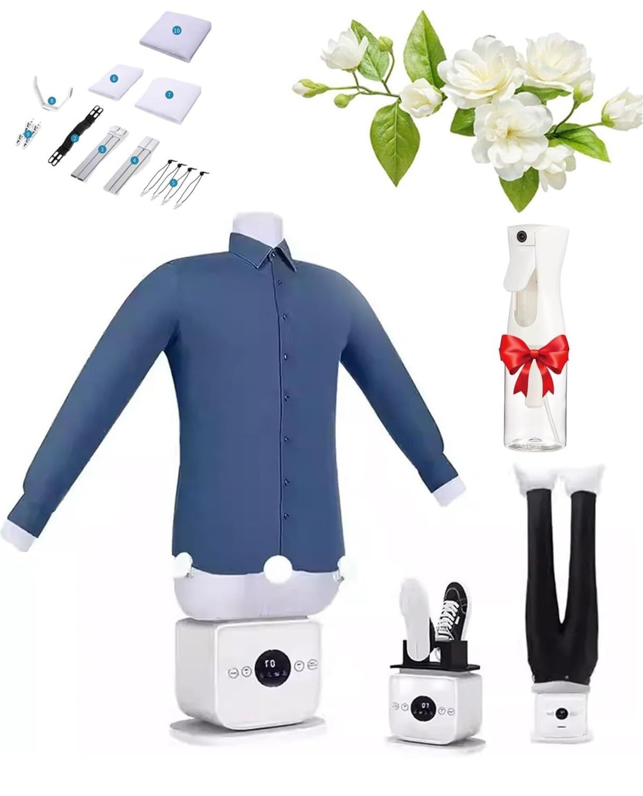 Generisch 3.0, Freihändige automatische Bügelmaschine, 8 Minuten Schnelltrockenzeit, schonend für alle Stoffe, für Hemden und Hosen einstellbar