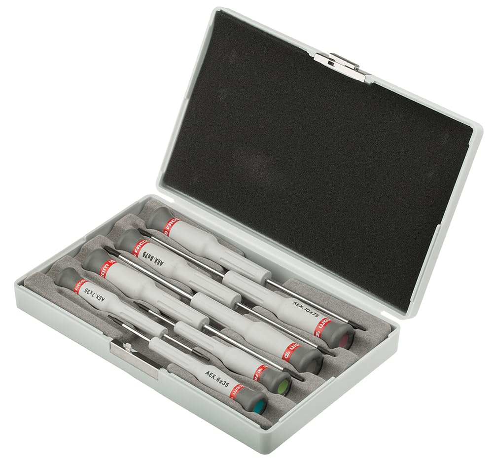 FACOM Schraubendreher Micro-Tech, sortiert, Torx T56-T20, 8-teilig, im Kasten, 1 Stück, AEX.J2