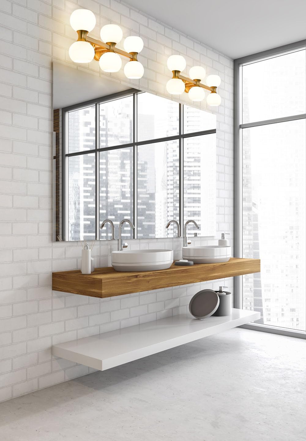 Z-Lite 494-6V-MB Artemis Vanity, 6-Light 360 Total Watts, Matte Black