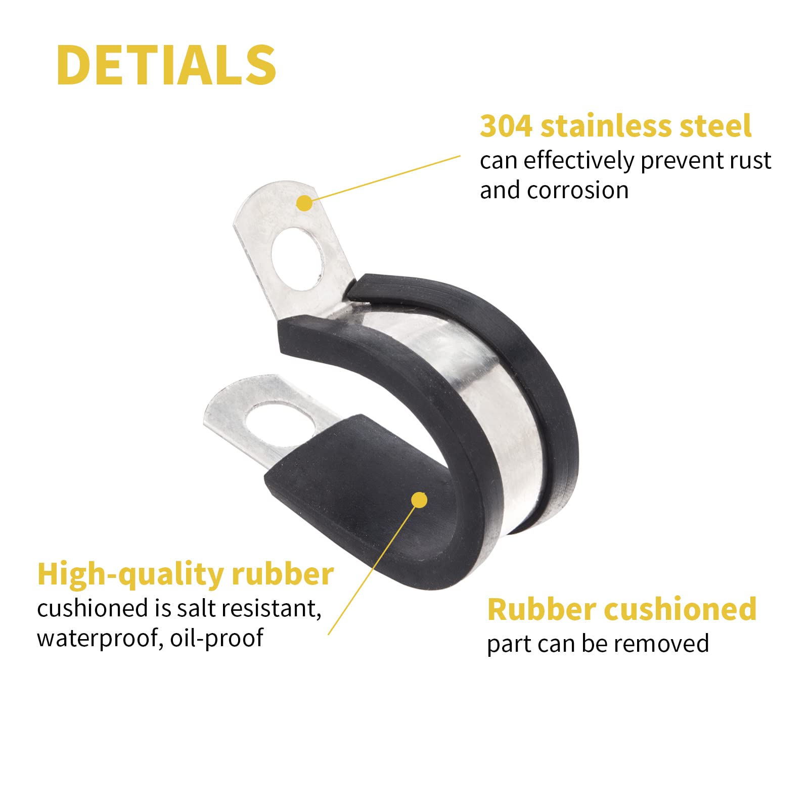 Snapklik.com : Maexxna 24pcs Wire Clamps Stainless Steel 304 Cable ...