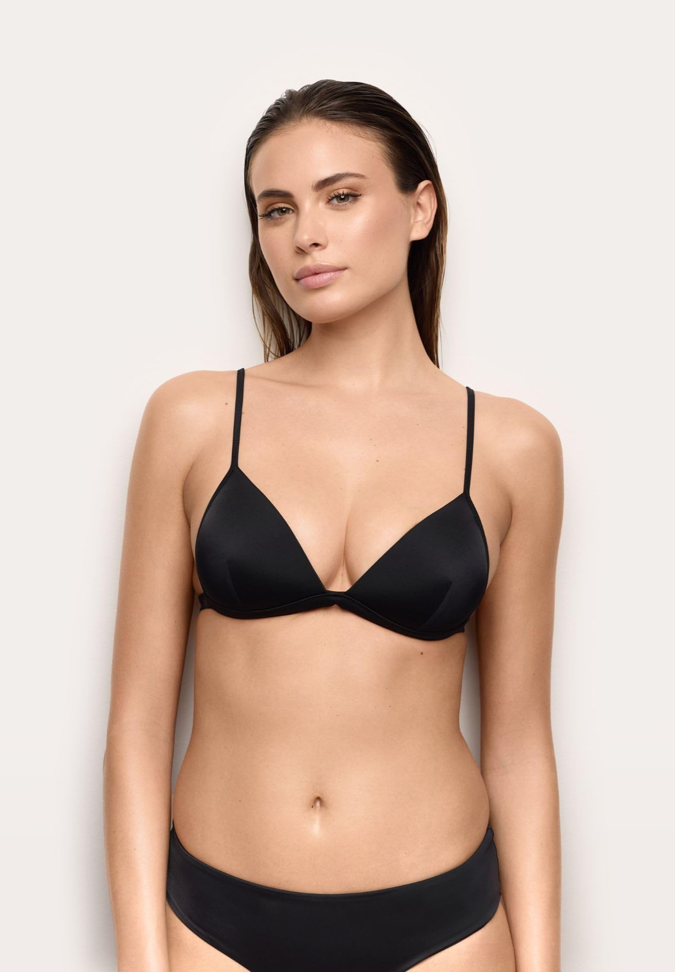 YAMAMAY - Bikini Parte Alta, Push-up Senza Ferretto, Donna, Essentials, Nero, monocromo