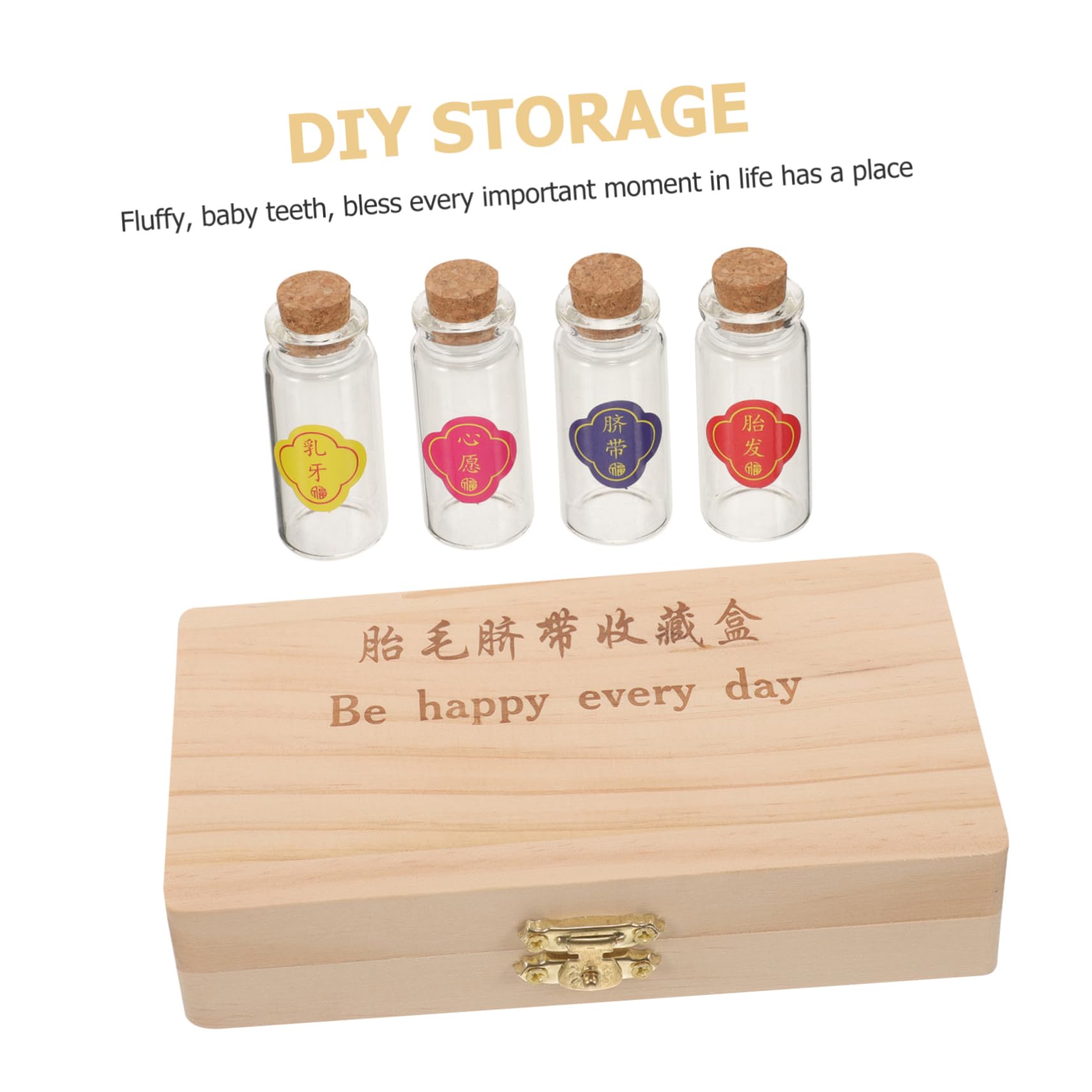 VICASKY 5juegos Caja De Recuerdo Para Niño Niña Organizador De Dientes y Cabello Fetal Recipiente De Colección Para Primer Diente Para De Cumpleaños y Navidad Personalizable Datos Del