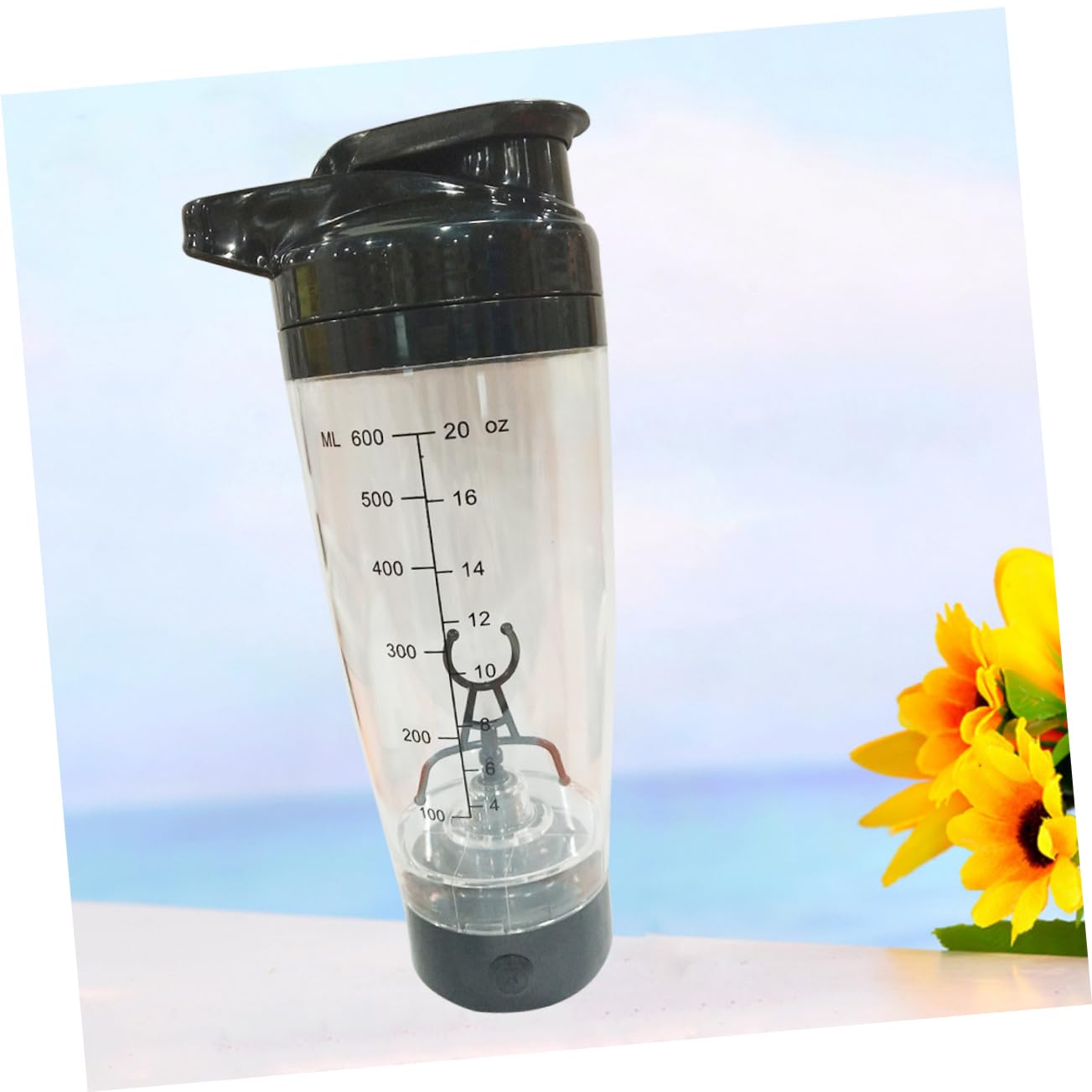 Cabilock Shaker per Proteine Elettrico Portatile 600ml in Pp, Ampia Capacità e Resistente ai Graffi, Frullatore Potente per Integratori Sportivi