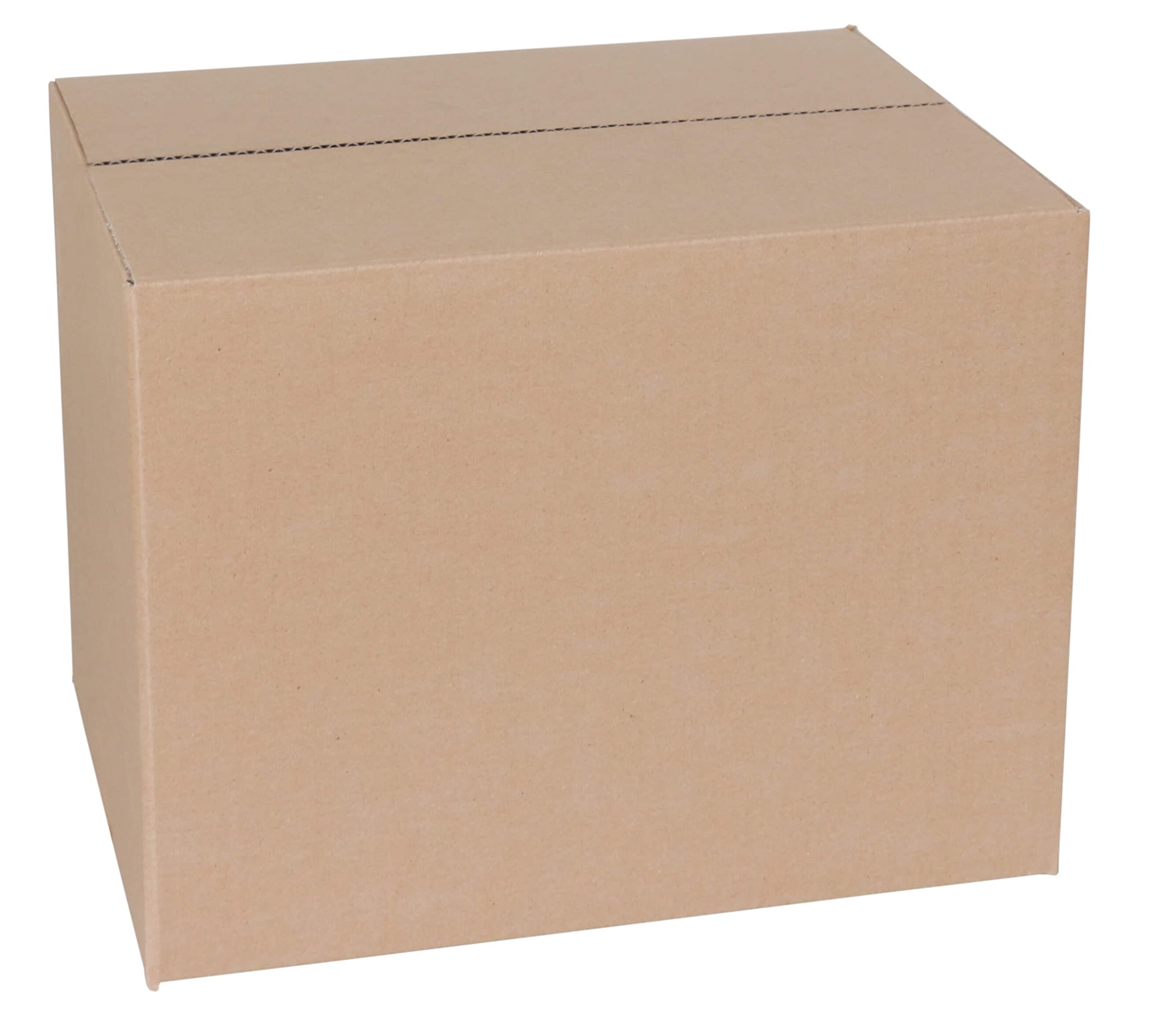 smiley pack 100 Stück Faltkartons 320 x 240 x 240 mm braun Versandkarton Verpackungskartons 32 x 24 x 24 cm aus Wellpappe 1 wellig Karton Pappkarton Versandbox Paket Päckchen
