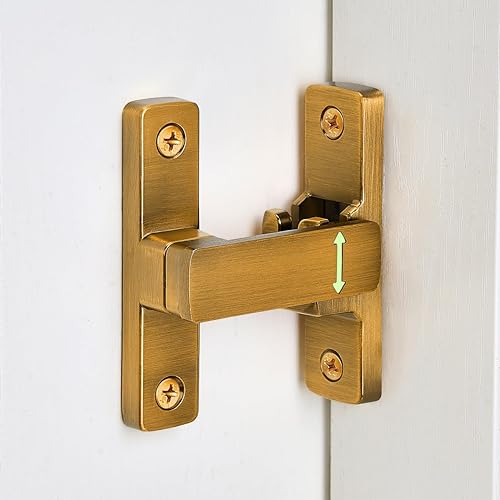 Miniatura 4 de Paquete de 2 cierres abatibles de 90180 grados, perno de bloqueo resistente para aplicaciones de puertas, graneros, jardines, vallas, cobertizos y