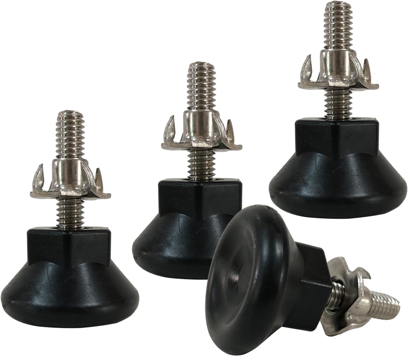 Heavy Duty Height Adjustable Furniture Legs Leveler 304 Stainless Steel Heavy Duty Leveling (2 Sizes:Pack of 4)