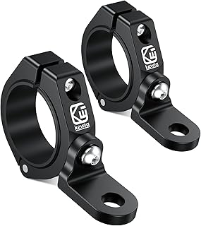 UTV Whip Mount, Sturdy Whip Light Mount, 360° Rotating Adjustable UTV Flag Mount Aluminium Alloy UTV Light Bar Mount for All SXS 1.5"/1.65"/1.75"/1.85"/2" Roll Bars (2 Pcs, Black)