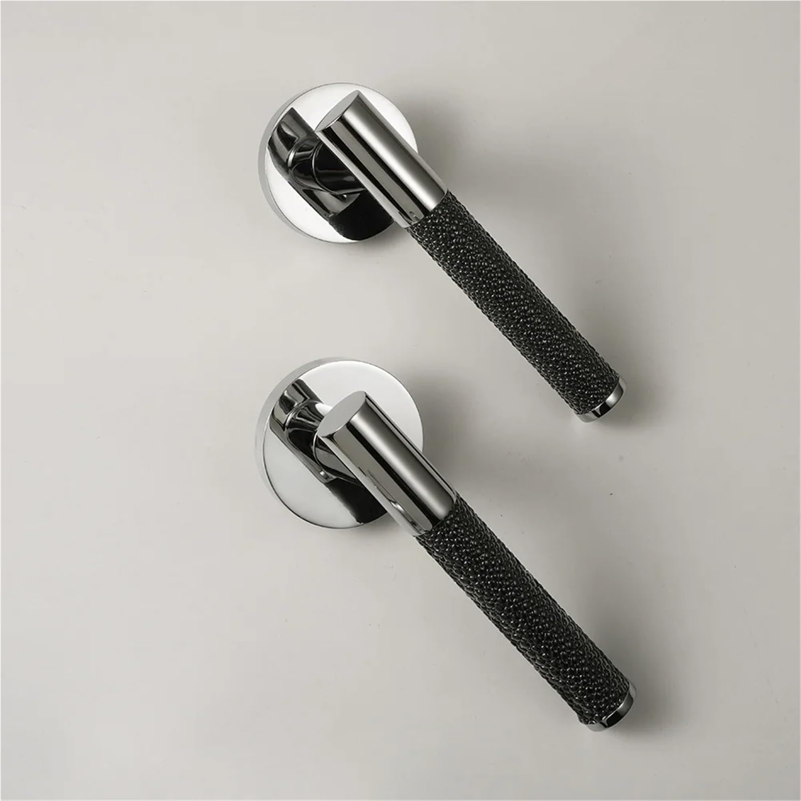 Cerradura de puerta de latón negro con mango ficticio for interior, 1 unidad(Passage lock)