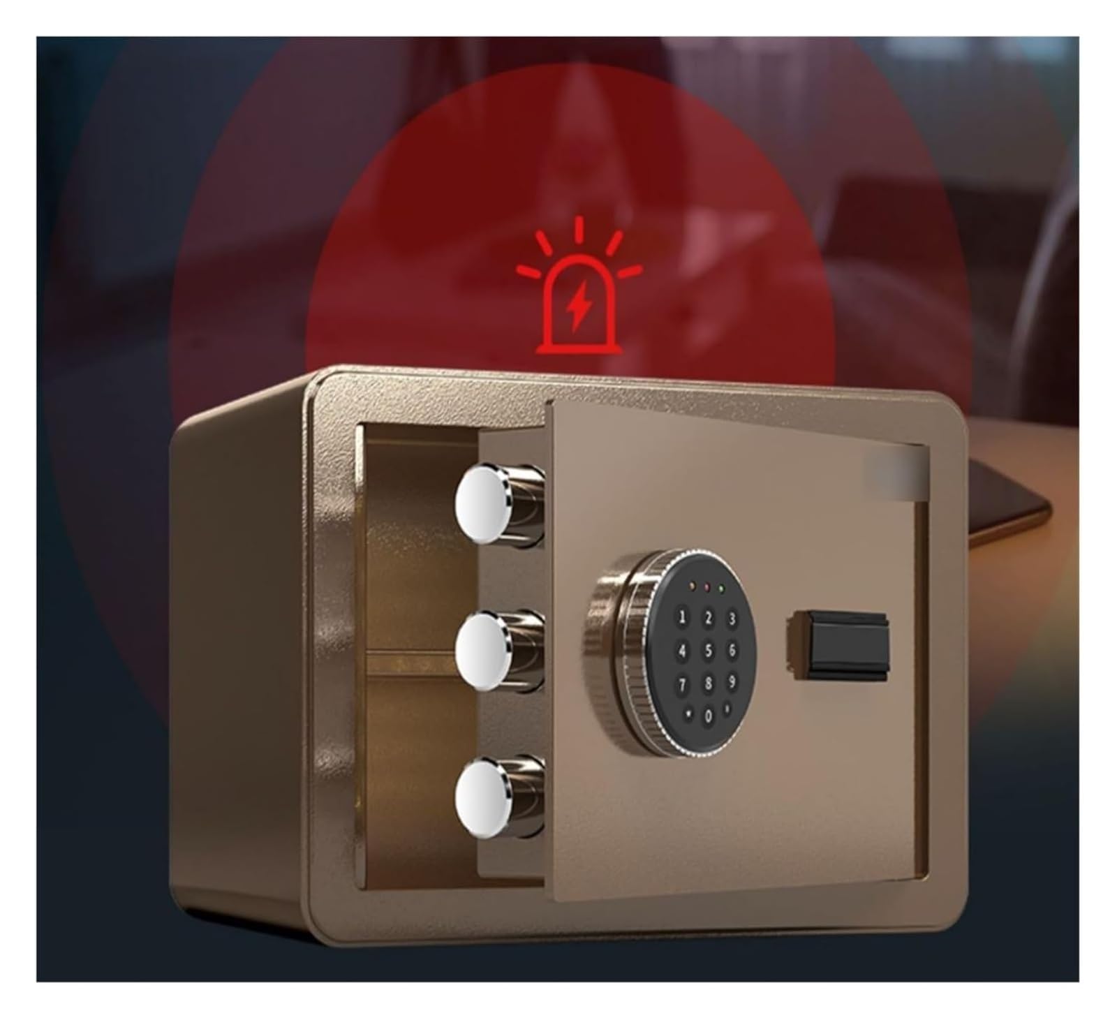 Cassaforte a mobile, Casseforti a mobile di sicurezza digitale piccole dimensioni(Nero)