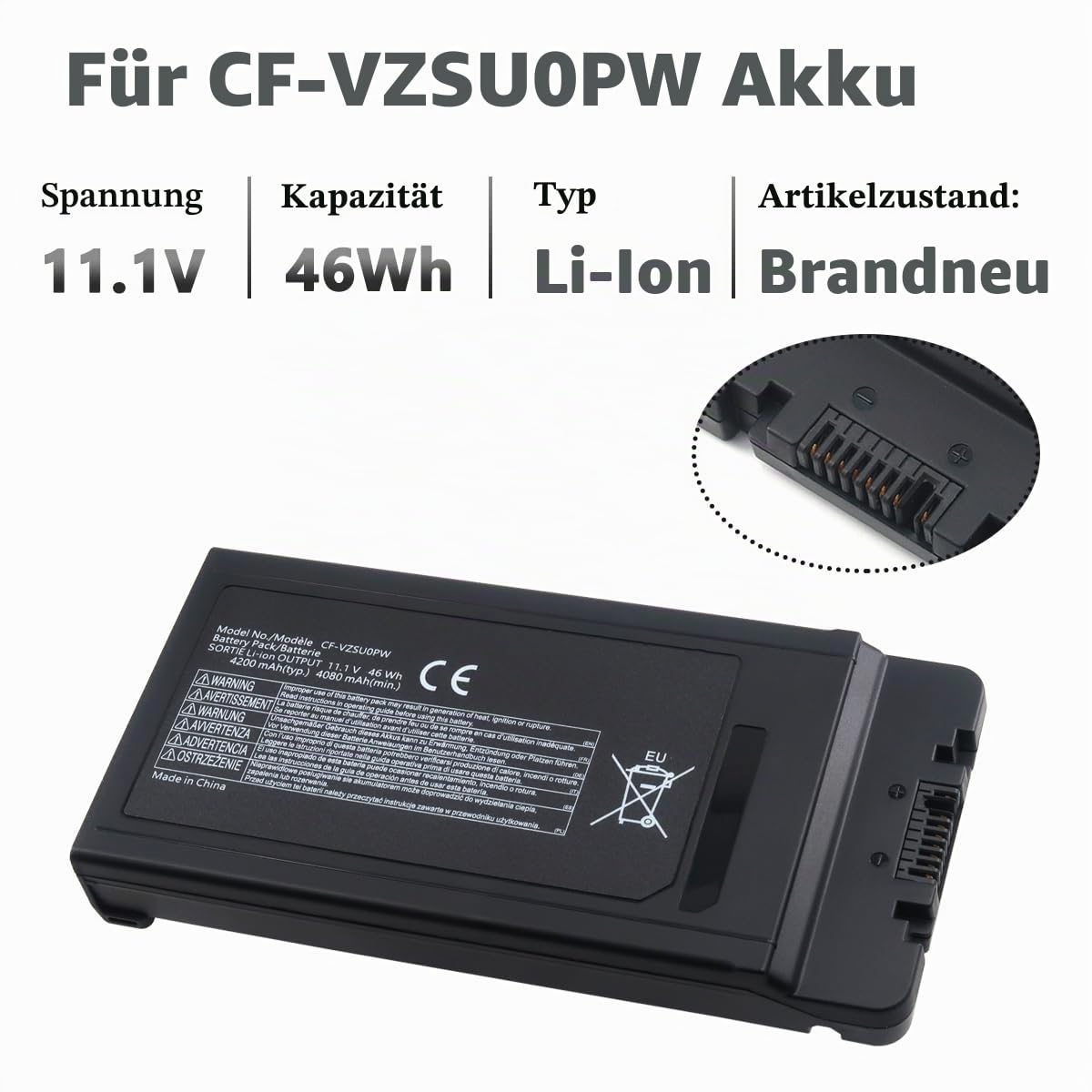 46Wh CF-VZSU0PW Laptop Akku für Panasonic Toughbook CF-54 CF54