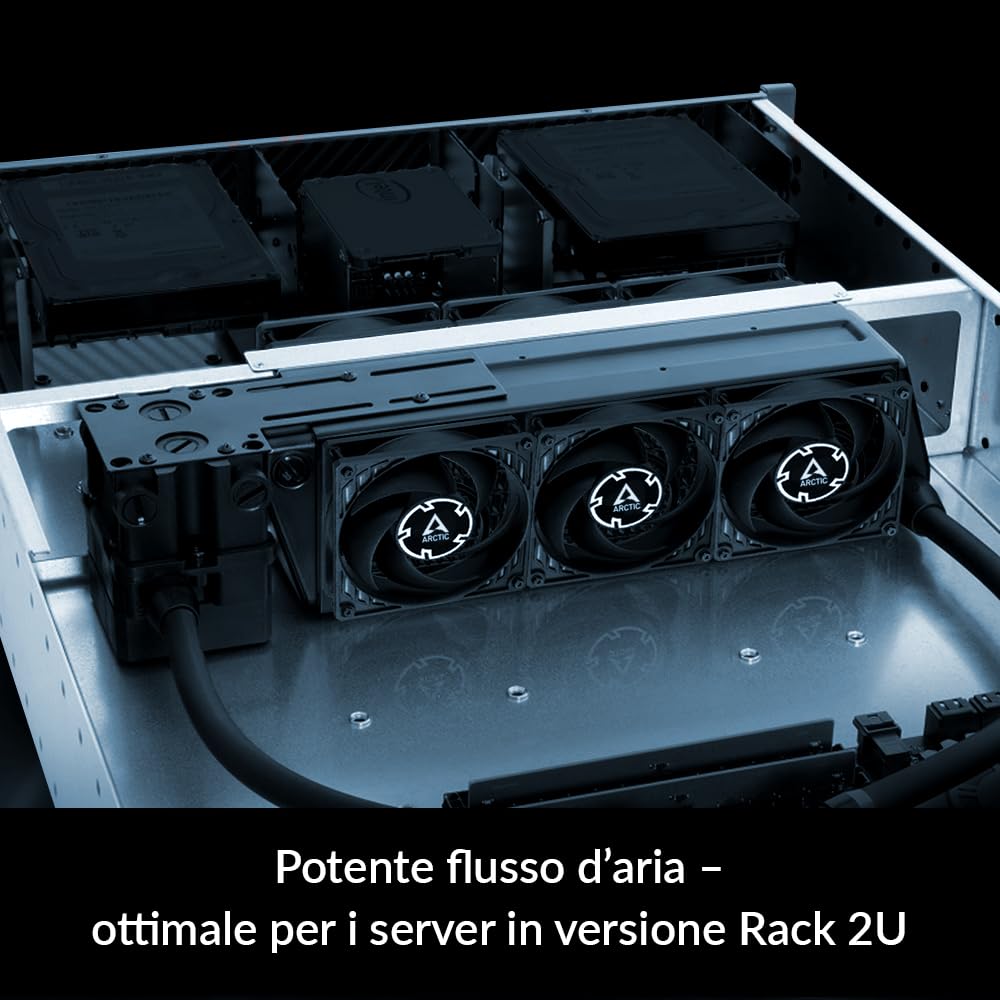 ARCTIC P8 Max - Ventola per PC, ventola per case da 80 mm ad alte prestazioni, ventola per server, controllata tramite PWM 500-5000 giri/min, ottimizzata per pressione statica, modalità 0dB,