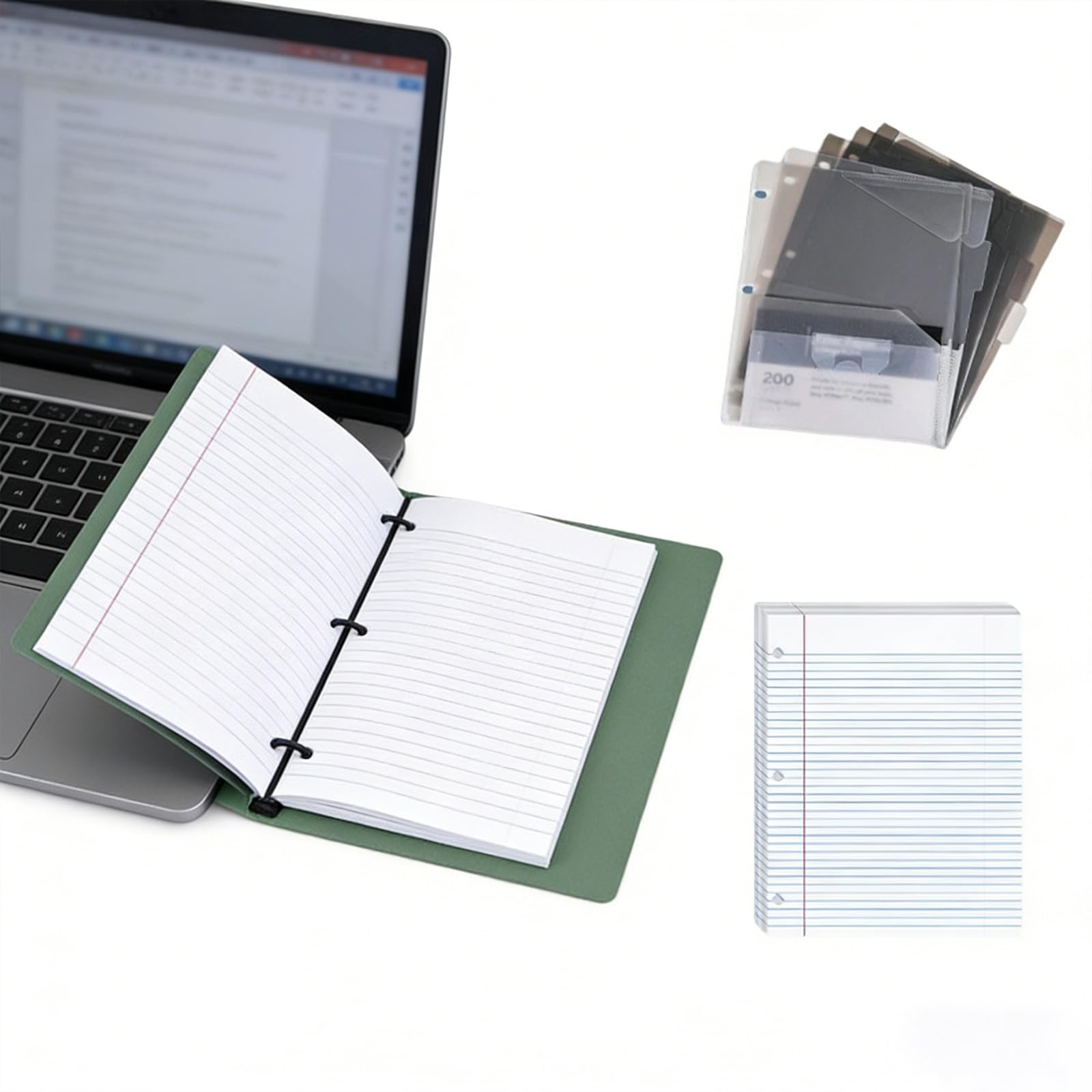 Raccoglitore in plastica pieghevole, design compatto per notebook, facile da trasportare, per spostamenti, viaggi e ufficio mobile, raccoglitore per cartelle ricarica per notebook