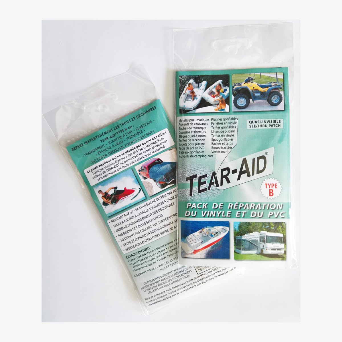 Tear-AID Reparatur-Set für Stoff Typ B für Vinyl und PVC – Sofortig, permanent, praktisch unsichtbar