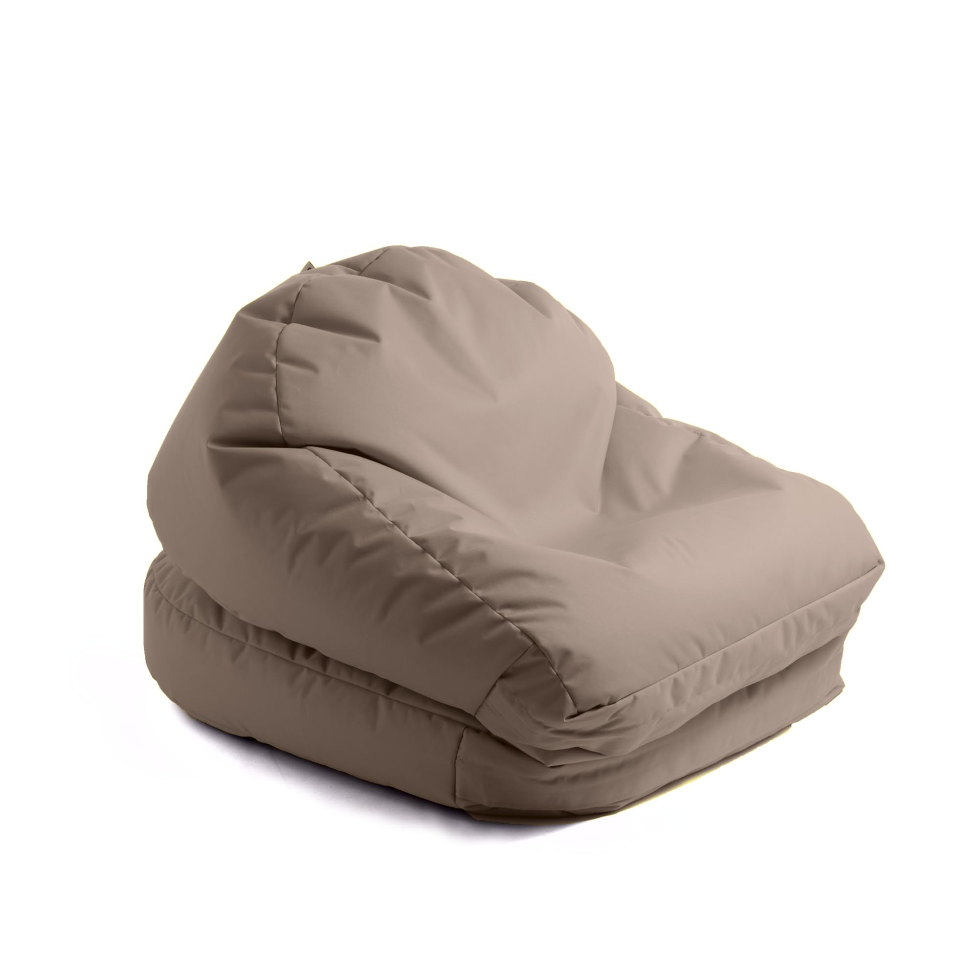 Avalon - Pouf Chaise Longue da Esterno Pieghevole Double Jive, Poltrona Sacco Letto Comodo e Impermeabile, Perfetto da Giardino, Arredo Piscina, Design Moderno, Made in Italy(75x180cm-Tortora)
